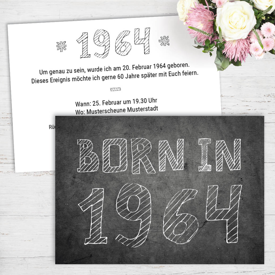 Einladung zum 60. Geburtstag: Born in 1964 Individuelle Einladung
